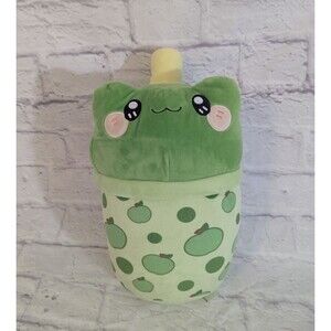 Honeymaru Boba Apple Frog 13 Inch‎ Plush Green